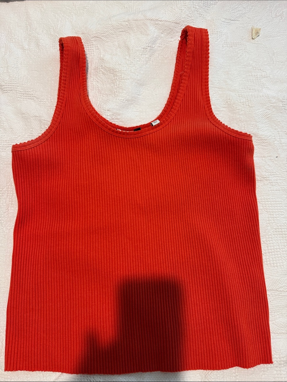 Vince Classic Ribbed Tank Top -orange